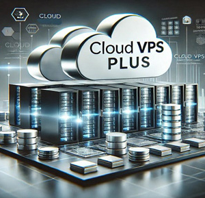 Image of a set of server racks with a cloud on top