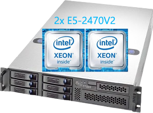 High-Performance Rack Server with Dual Intel Xeon E5-2470v2 Processors